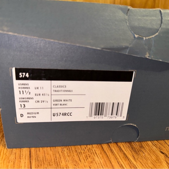 NEW New Balance 574 'Chive Sea salt" Green Sneakers. Men's 11.5 - Picture 11 of 11